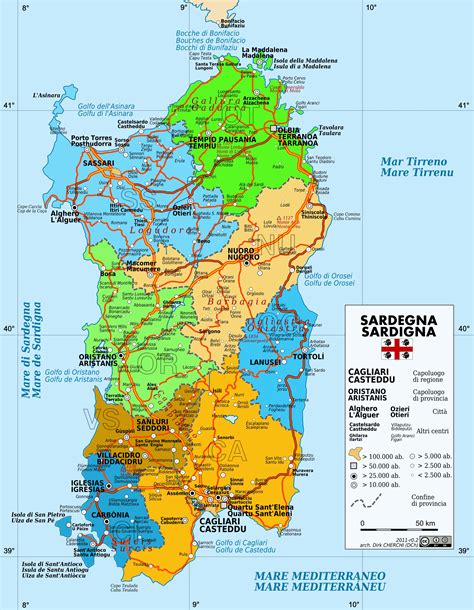 sassari sardinia map